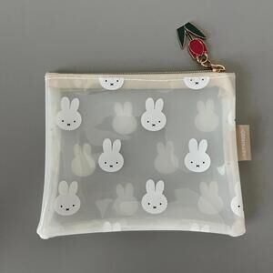 Floral Miffy Transparent Pouch Tulip Square New
